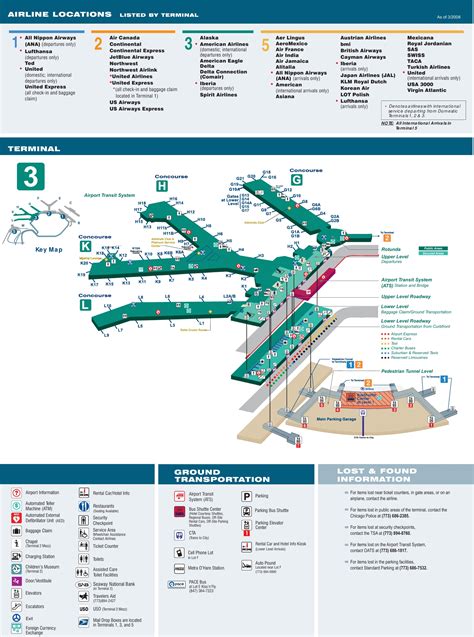 Ohare Airport Terminal 3 Map
