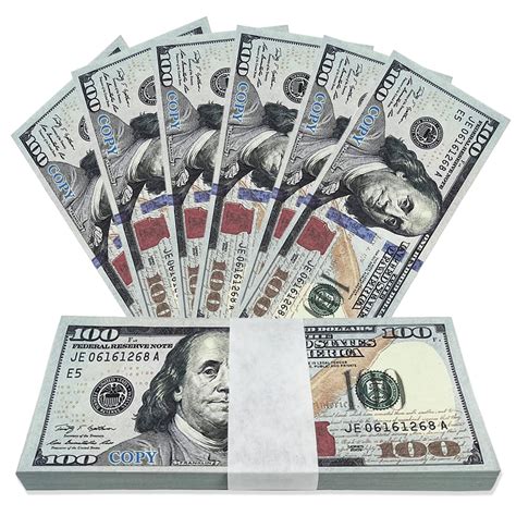 Buy Berkshiled Prop Money 100 Dollar Bills Realistic， Play Money One Stack 100 Pcs For Movie