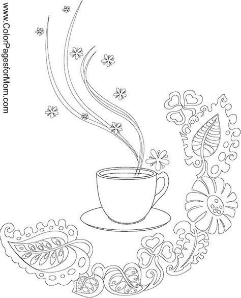 Coffee Coloring Page Coloring Book Pages Printable Coloring Pages