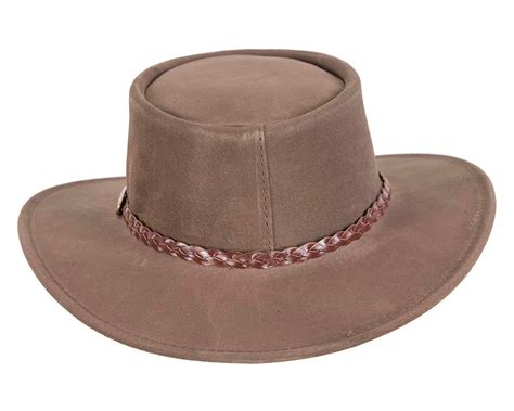 Brown Australian Leather Bush Outback Jacaru Hat Online In Australia
