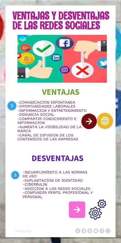 Infografia Ventajas Y Desventajas De Las Redes Sociales