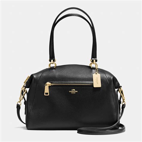 Lyst Coach Prairie Satchel Bag In Leather In Black