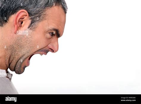 An Angry Man Yelling Stock Photo Alamy