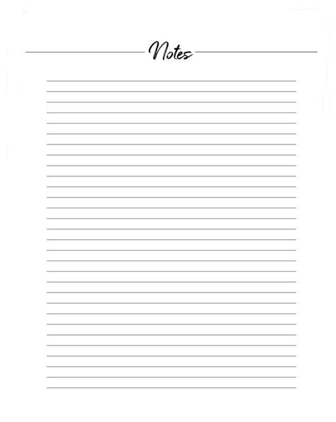 Printable Notes Template Pdf