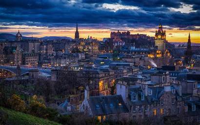 Scotland Wallpapers Edinburgh Clouds Evening Bridge