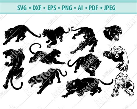 Black Panther Svg Animal Power Pantera Svgprintable Pantera Etsy