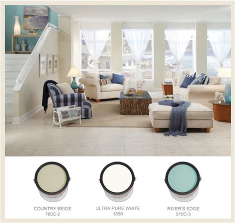 West Coast Beach House Cans Border Colorfully BEHR
