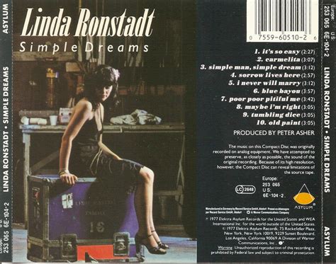 The First Pressing Cd Collection Linda Ronstadt Simple Dreams
