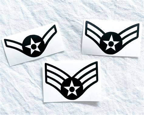 Us Air Force Enlisted Rank Decal Military United States Etsy 日本
