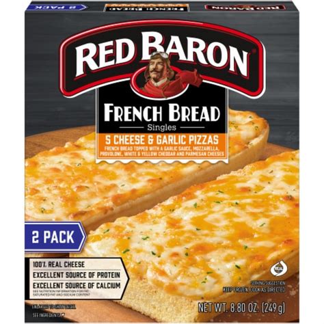 Red Baron Frozen Pizza French Bread Five Cheese And Garlic 880 Oz