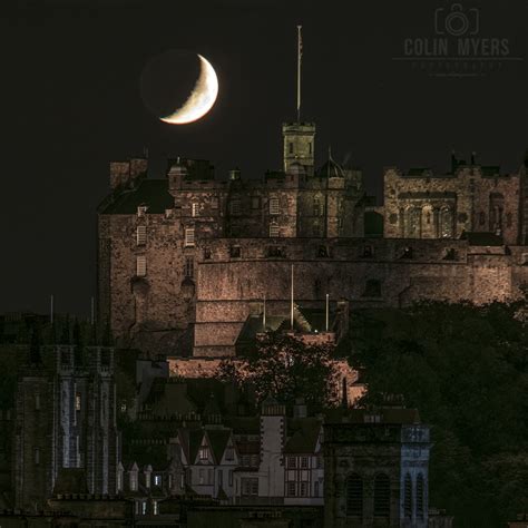 Edinburgh Castle V The Moon Square Colin Myers Photography