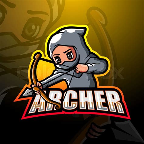 Archer Mascot Esport Logo Design Stock Vector Colourbox