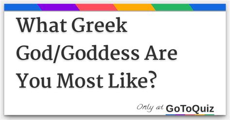 What Greek Godgoddess Are You Most Like
