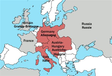 Carte des alliances européennes La Grande Guerre commence De Vimy à
