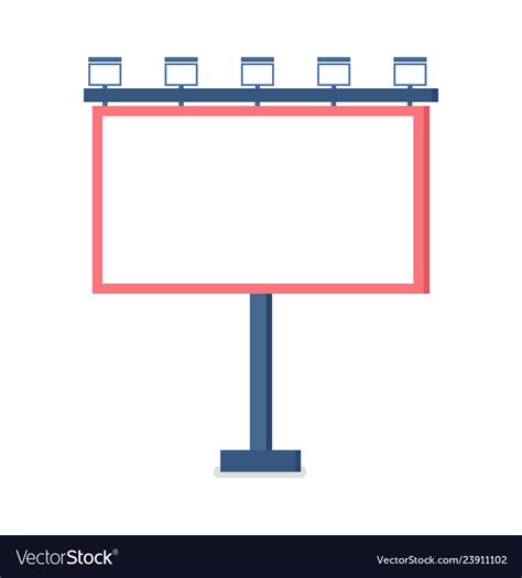 Blank Billboard With White Sheet And Metal Frame Vector Image