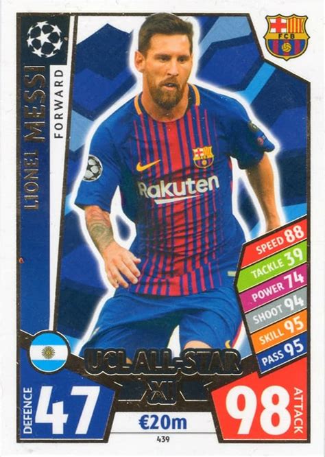 Match Attax Champions League 1718 Lionel Messi Ucl All Star Xi Trading