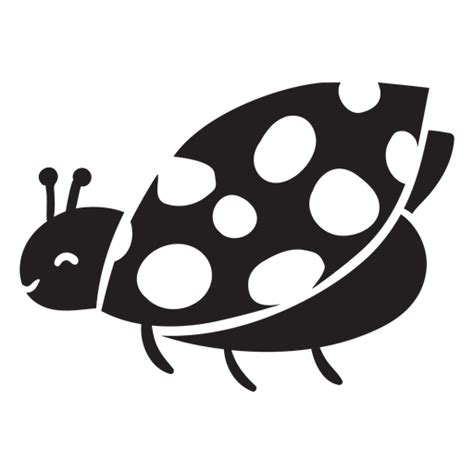 Cute Ladybug Flying Silhouette Transparent Png And Svg Vector File