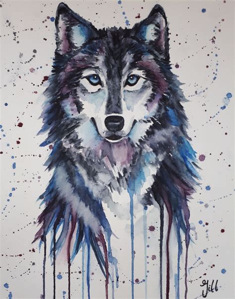 Watercolor Wolf Artofit