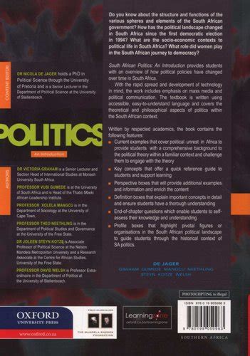 South African Politics An Introduction Paperback Dr Victoria