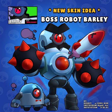Se ti piace disegnare skin di brawl stars, puoi mandarle al nostro indirizzo info@brawlstarsitalia.com e verranno pubblicate in fondo a questa pagina, tra le skin dei grazie per aver letto e attiva le notifiche di brawl stars italia in modo da poter rimanere aggiornato con le ultime notizie, suggerimenti, guide e. Barley robô chefão | זה נדיר אחי in 2019 | Stars, Game art ...