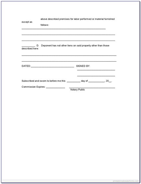 Template For Affidavit Of Support