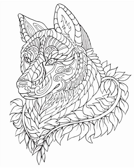 Wolf Mandala Coloring Page Download Now Etsy