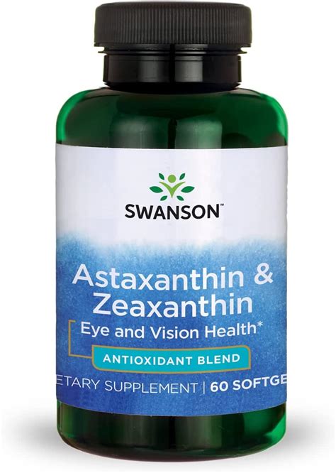 Buy Swanson Astaxanthin And Zeaxanthin Eye Vision Brain Skin Health