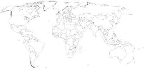 Fileworld Map Blank Black Lines 4500px — Wikimedia Commons