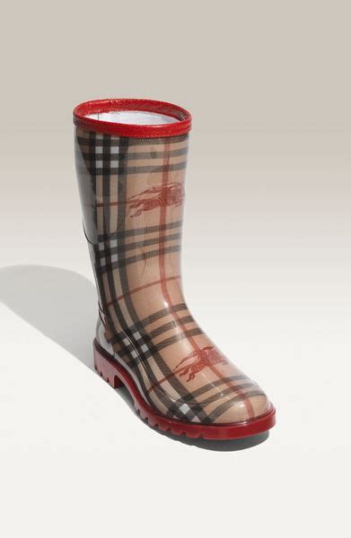 Burberry Mid Calf Rain Boots In Red Military Red Lyst