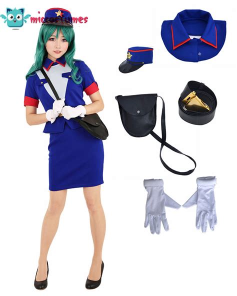 Officer Jenny Cosplay Costume Dress Woman Blue Skirt Outfits In Movie