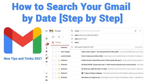 Gmail 👉 How To Search Gmail By Date Step By Step Youtube