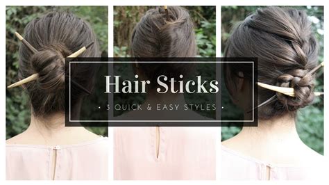 How To Use Hair Sticks The Basics 3 Styles Youtube