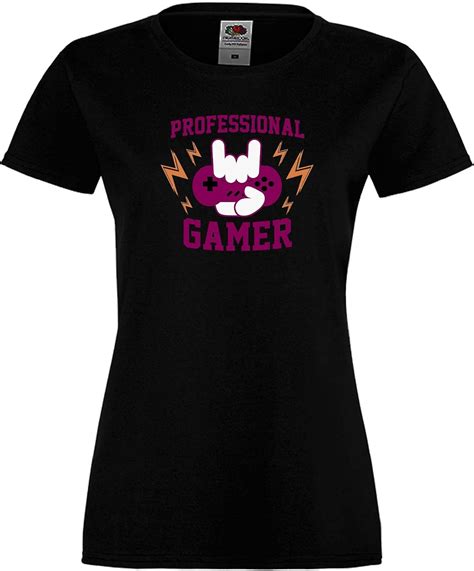 Cprint Gamer Girl T Shirt Professional Gamer Nerd Arcade Video Game Pc