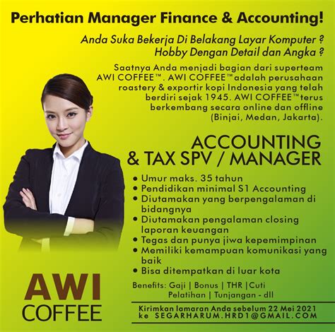 Lowongan kerja sma 2021, lowongan kerja smk 2021, loker sma 2021, loker smk 2021. Lowongan Kerja Medan Mei 2021 di Awi Coffee | Lowongan ...