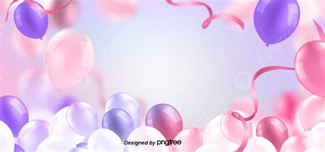 Purple Stereoscopic Happy Birthday Background Ribbon Creative