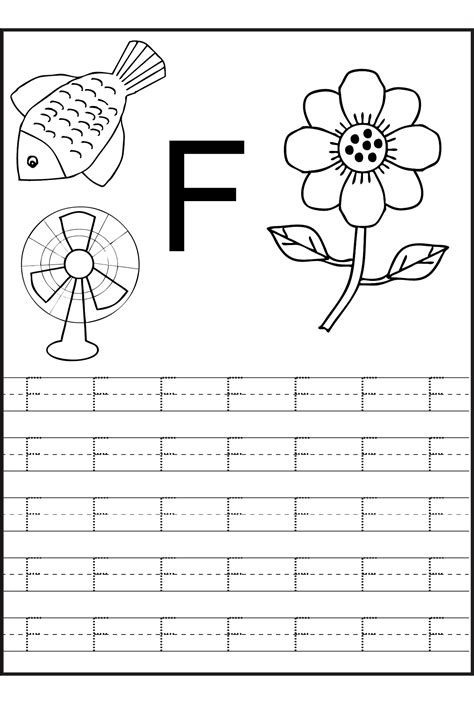 Letter F Tracing Worksheet
