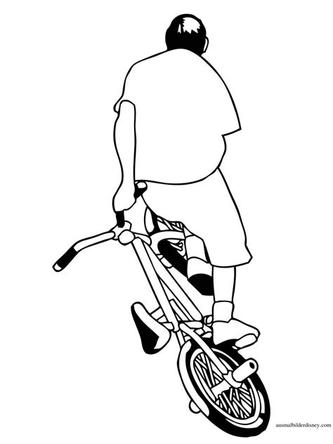 Ausmalbild Bmx Fahrrad Zum Ausdrucken