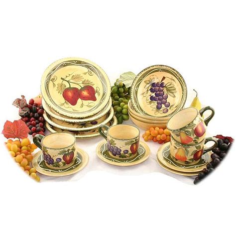 Shop Tuscan Collection Hand Painted 16 Piece Dinnerware Set Free