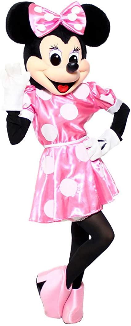 Kf Pink Minnie Mouse Mascot Party Costume Adult Size Deluxe