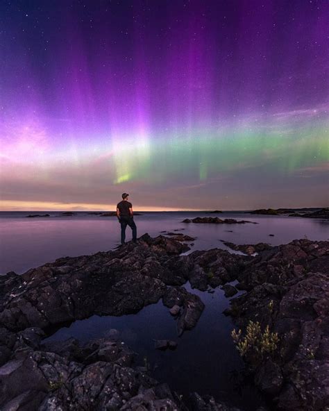 🇨🇦 Aurora Over The Lake Lake Superior Provincial Park Ontario By