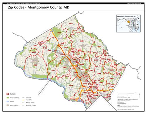Zip Code Map Of Montgomery County Md