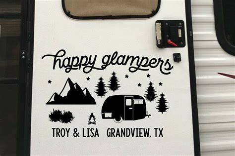Personalized Rv Decal Custom Rv Decal Happy Glampers Happy Campers