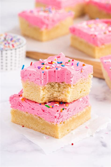 sugar cookie bars soft and chewy princess pinky girl