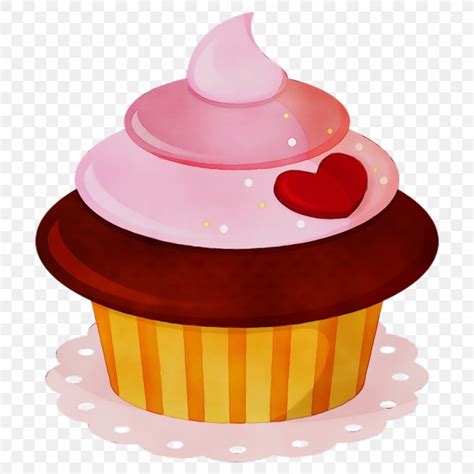 Pink Cupcake Clip Art Baking Cup Cake Png 1024x1024px Watercolor