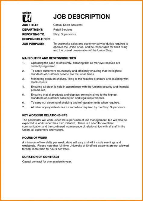 The best resume templates for customer service. Sales Job Description | Sales job description, Job ...