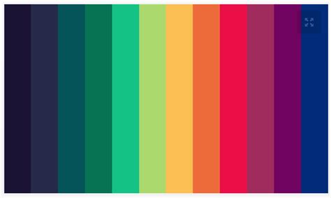 Rainbow Color Palette Retro Color Palette Color Palette Bright