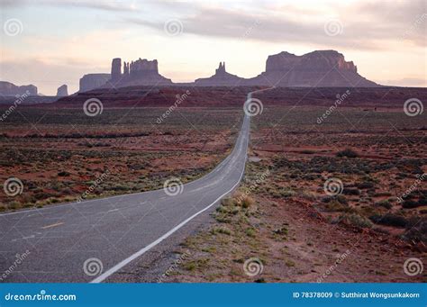 Monument Valley Highway 163 Utah Evening Sunshine Stock Image