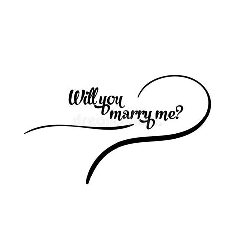 Will You Marry Me Typography Stock Vector Illustration Of Design