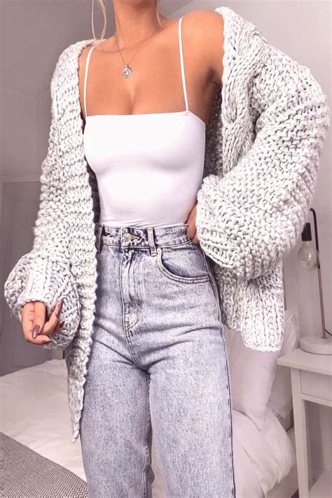 Loose Knitted Casual Cardigan Tops Women Long Sleeve Sweaters Causual