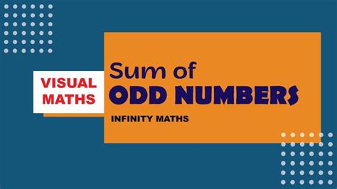 Sum Of Odd Numbers Understanding Number Patterns Youtube